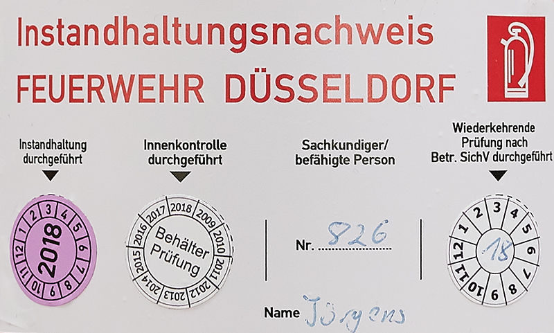 Instandhaltungsnachweis