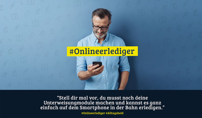Olineerlediger mit hashtag